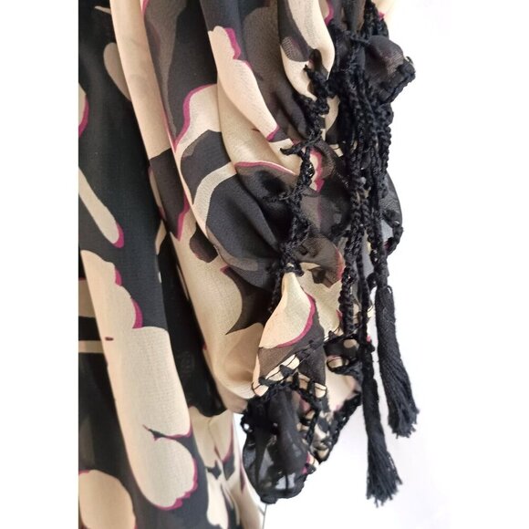 Nicole Miller Peasant Blouse NWT Square Neck Flowy Lined Size 8 Polyester - Picture 5 of 6